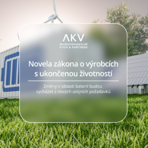 Novela zákona o výrobcích s ukončenou životností