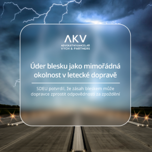 Úder blesku jako mimořádná okolnost v letecké dopravě