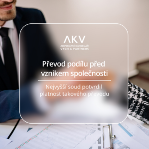 Převod podílu před vznikem společnosti