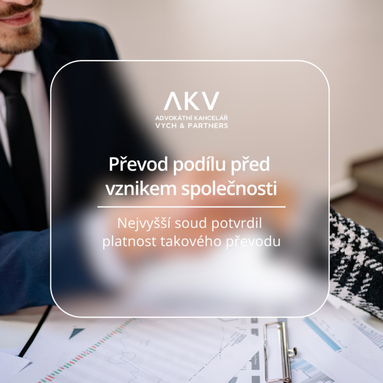 Převod podílu před vznikem společnosti